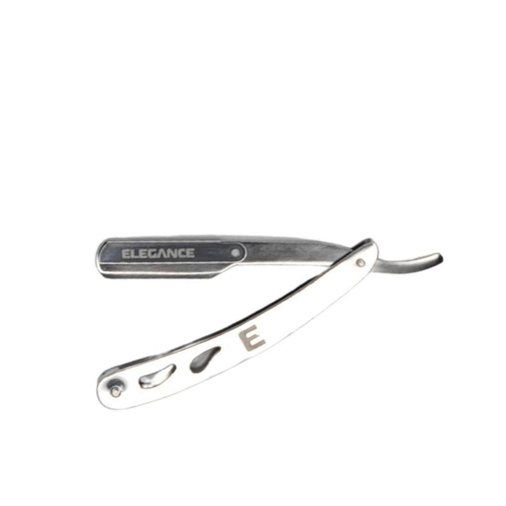Elegance By Sadapack - Rasoir de barbier à glissière "Shavette" - Argent