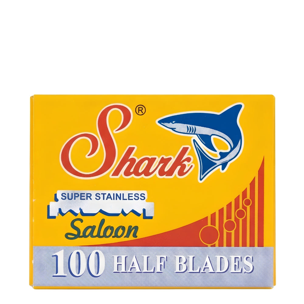 Demi-lame "Shark Super Stainless Half Blades" pour rasoir de barbier (100 lames)