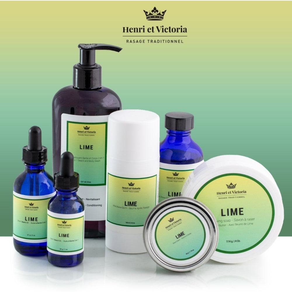 Gel nettoyant 2 en 1 barbe et corps "Lime" (228g/8.0oz)