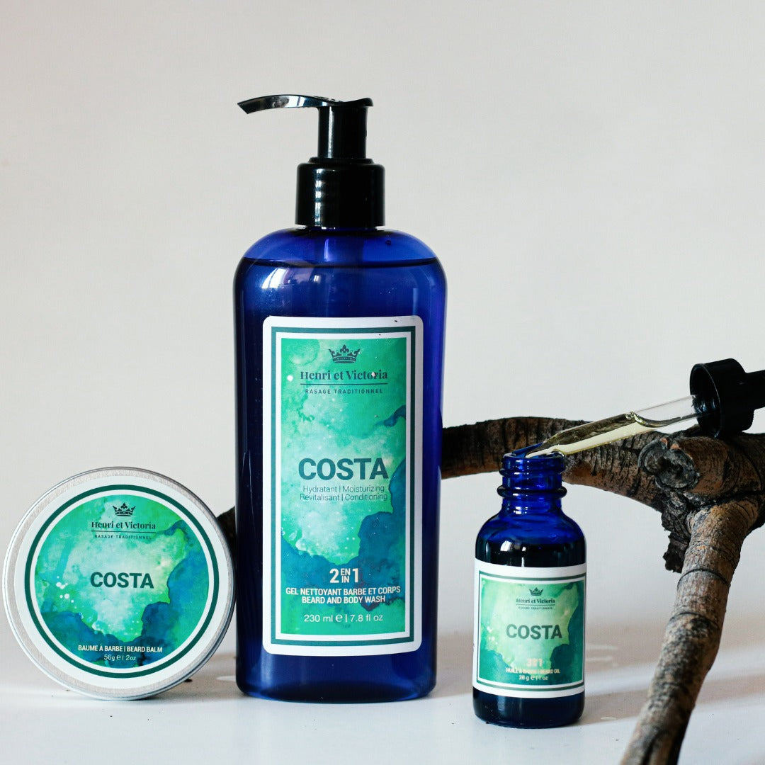 Huile à barbe 3 en 1 "Costa" (28g/1.0oz)