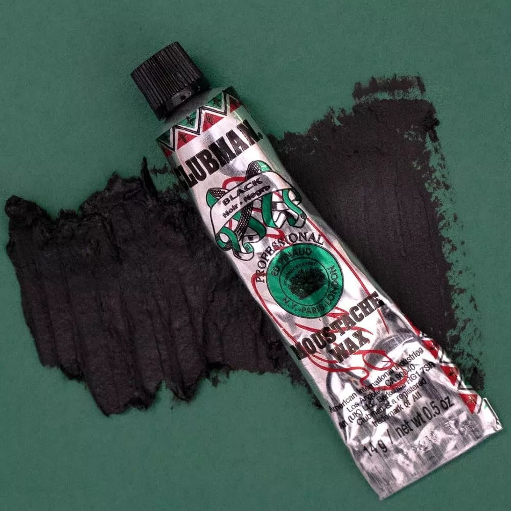 Cire à moustache avec brosse peigne - Noir (14g/0.5oz)