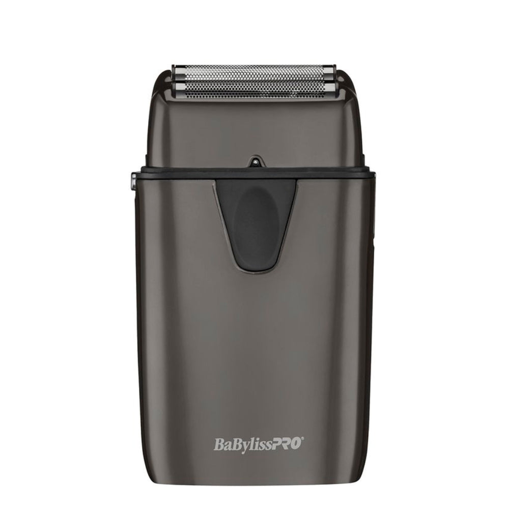 Rasoir métallique à double lames "UVFoil" avec lumière UV désinfectante - Titane noir