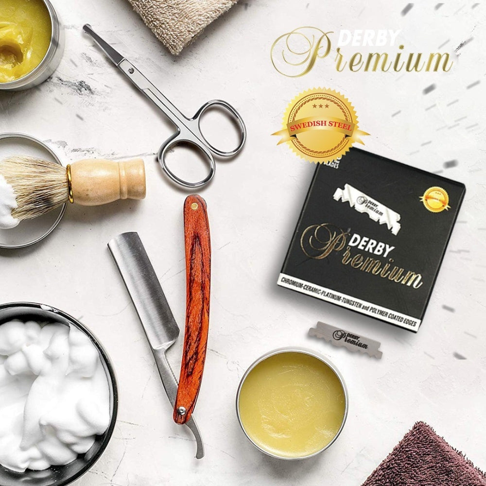 Derby Premium Single Edge Blades for Barber Razors (100 Blades)