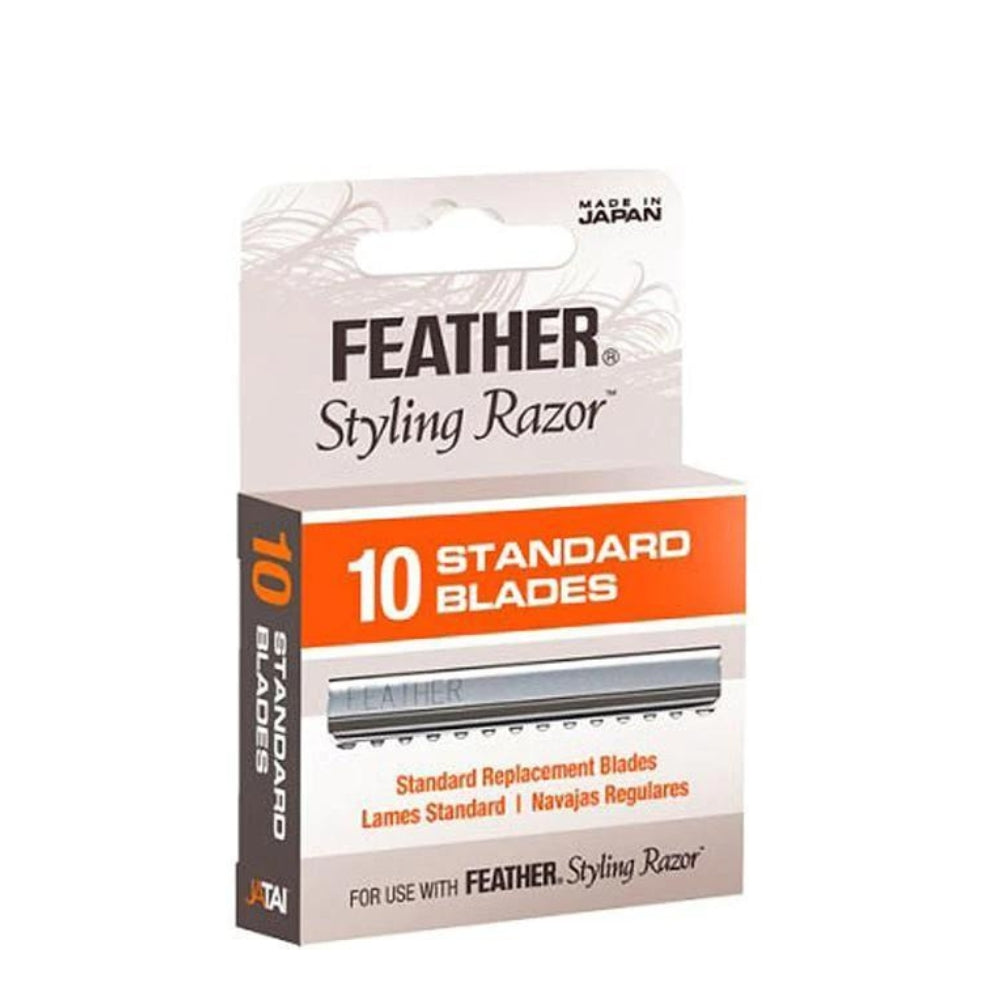 Lames de remplacement "Feather Standard Blades" - Pour les razoir Feather (Paquet de 10)