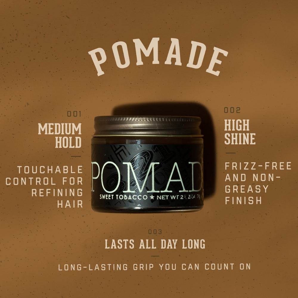 18.21 Man Made - Pommade "Sweet Tobacco Hair Pomade" - Tenue moyenne, brillance élevé (56.7g/2.0oz)