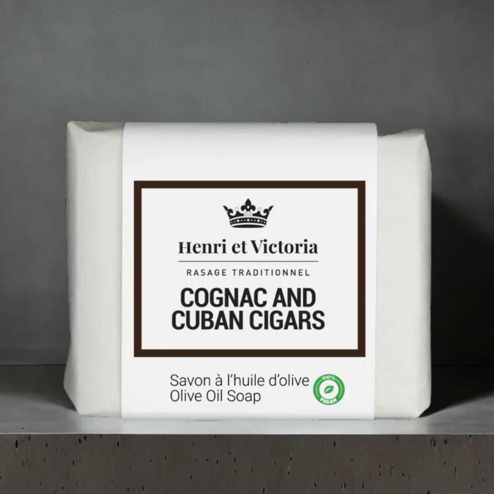 Savon en barre à l'huile d'olive "Cognac and Cuban Cigars" (114g/4.0oz)
