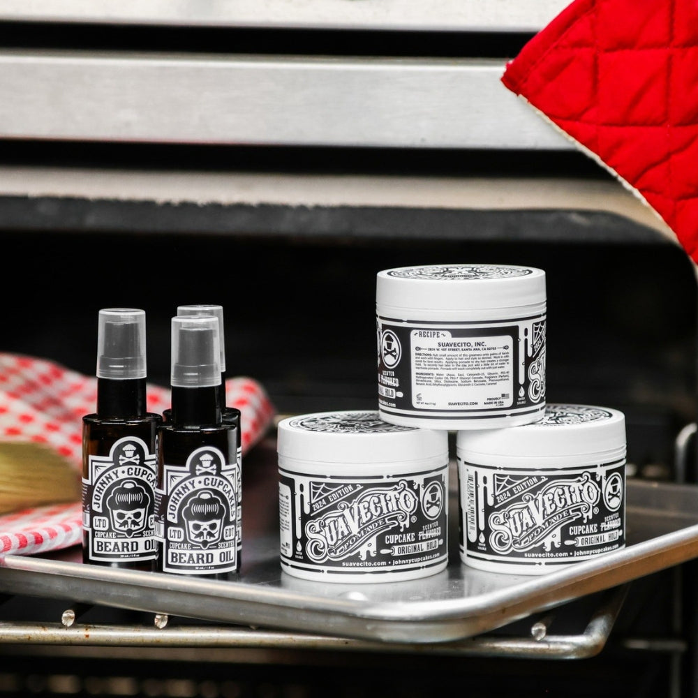 Suavecito X Johnny Cupcakes - Huile à barbe "Premium Blends Beard Oil" Édition "Vanilla Cupcake Scent" (30ml/1.0oz)