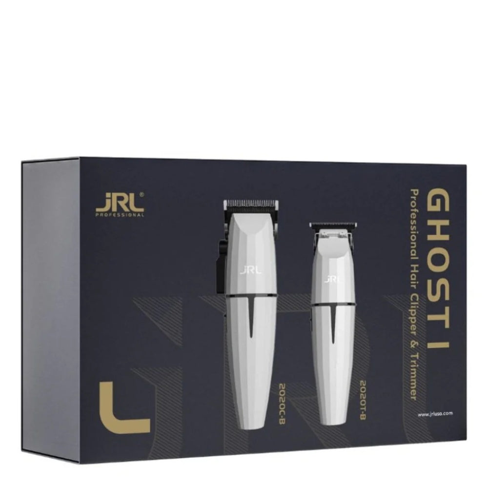 JRL Professional - Duo Tondeuse "2020C-B" et tondeuse de finition "2020T-B" sans fil avec pile lithium-ion "Ghost Collection #1" - Ghost