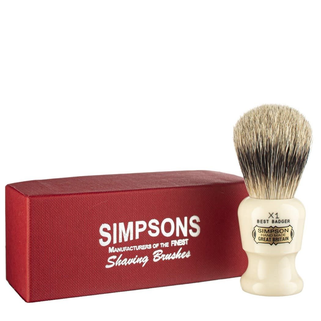 Blaireau - Commodore X1 ''Best Badger'' Ivoire - Petit (19mm/0,74'')