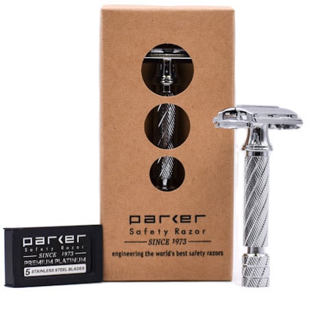 Rasoir de sûreté 87R avec ouverture papillon - Chromé