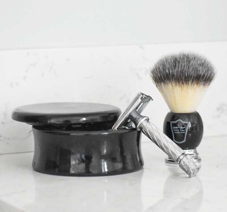 Rasoir de sûreté 87R avec ouverture papillon - Chromé