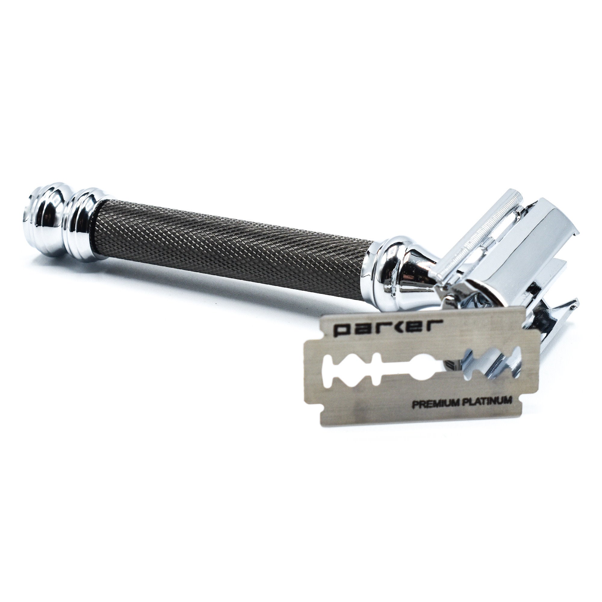 76R Heavyweight safety razor with the Twist to Open head - Graphite