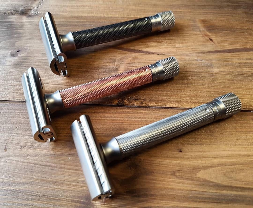 Rasoir de sûreté Var-RG avec réglage variable - Rose gold