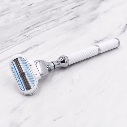 Rasoir 77L compatible avec les lames Gillette Venus - Blanc et chrome