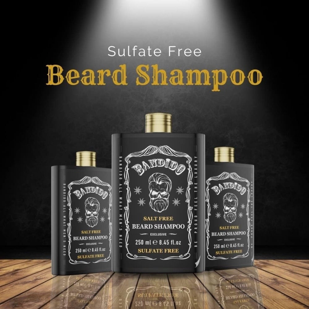 Shampoing à barbe "Beard Shampoo" sans sulfate - Élimine les impuretés sans dessécher la peau (250ml/8.4oz)