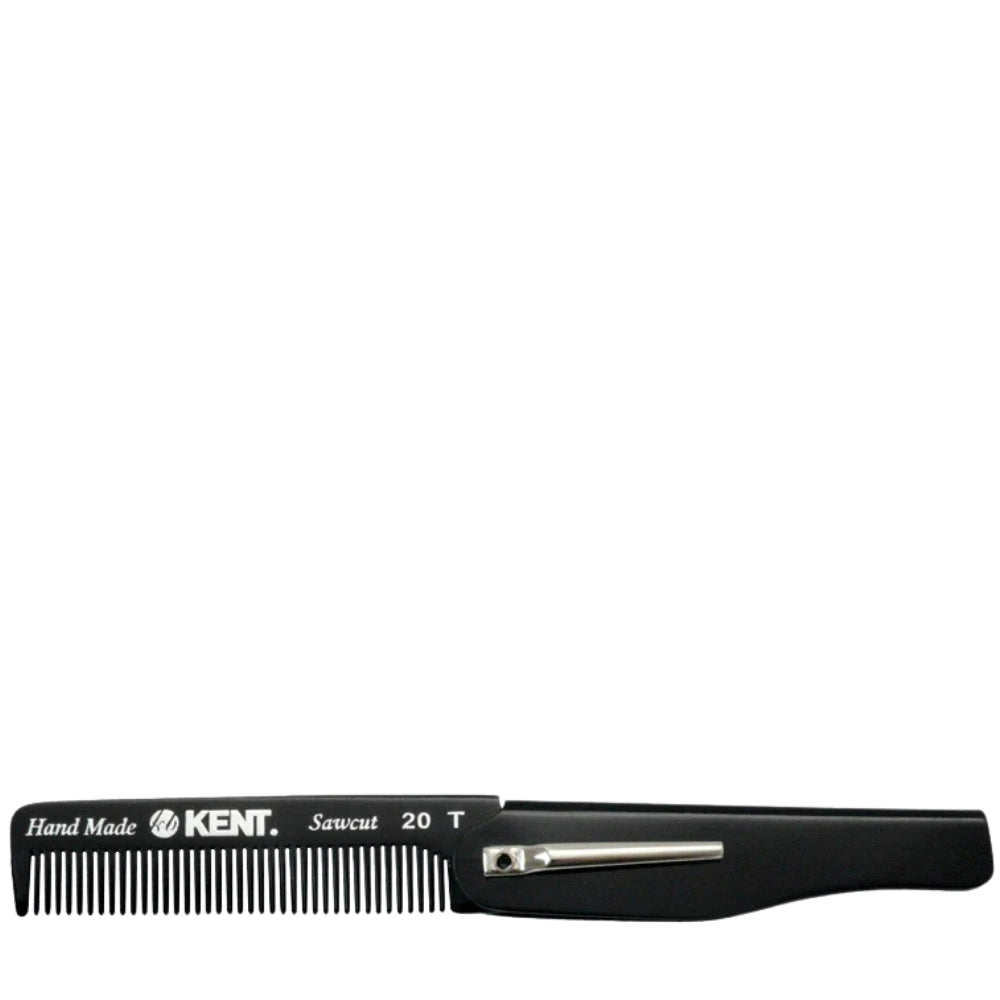 x Kent - Peigne de poche pliable "20TBL Folding Pocket Comb" (170mm/6.69" x 20mm/.78")