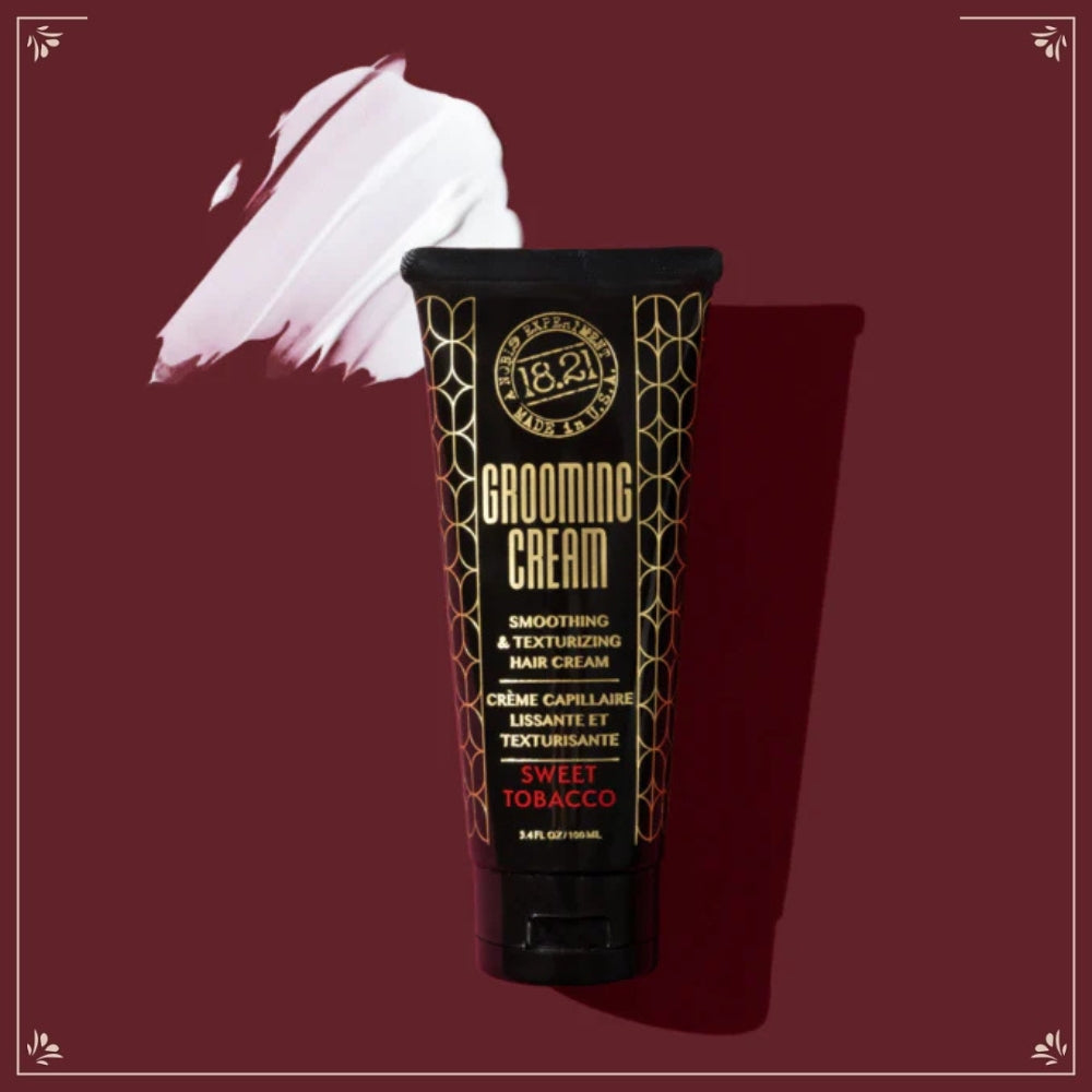 Crème capillaire "Grooming Cream Sweet Tobacco" - Lissante et texturisante (100ml/3.4oz)
