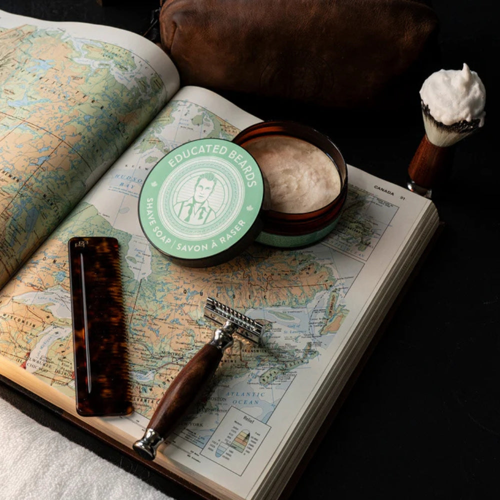 Ensemble de rasage "Peppermint Cedarwood Shave Kit" - 5 Pièces