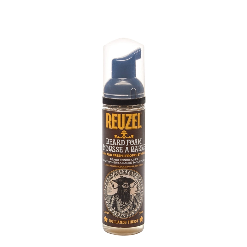 Revitalisant en mousse pour la barbe sans rinçage "Beard Foam" - Propre et frais (70ml/2.36oz)
