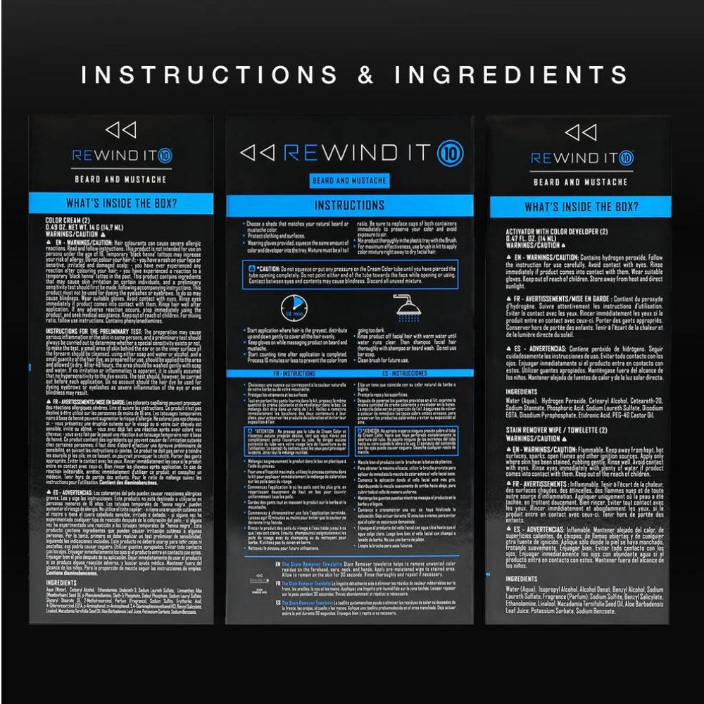 Coloration solutions couleurs pour barbe et moustache - Brun clair