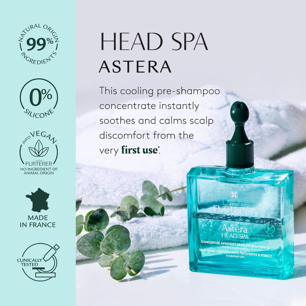 Astera Head Spa Soothing Concentrate Freshness & Purity - Professional scalp care pre-shampoo (50ml/1.69oz)