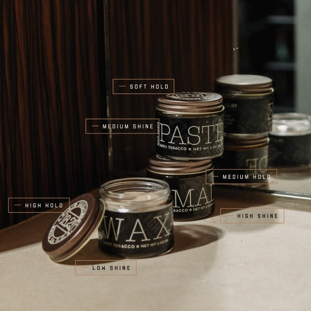 18.21 Man Made - Cire coiffante "Sweet Tobacco Hair Wax" - Tenue forte, fini satiné (56.7g/2.0oz)