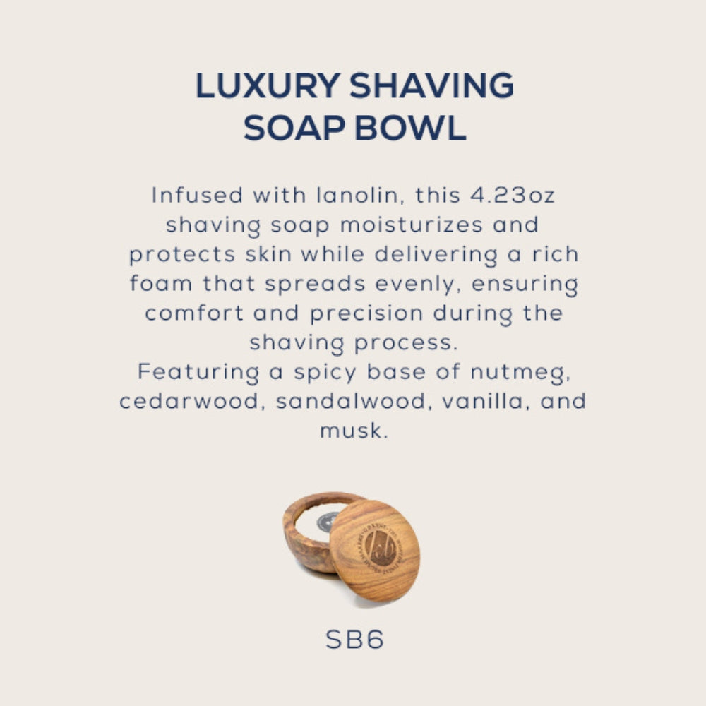 KENT. - Savon de rasage dans un bol en bois  (120g/4,23oz) - SB6