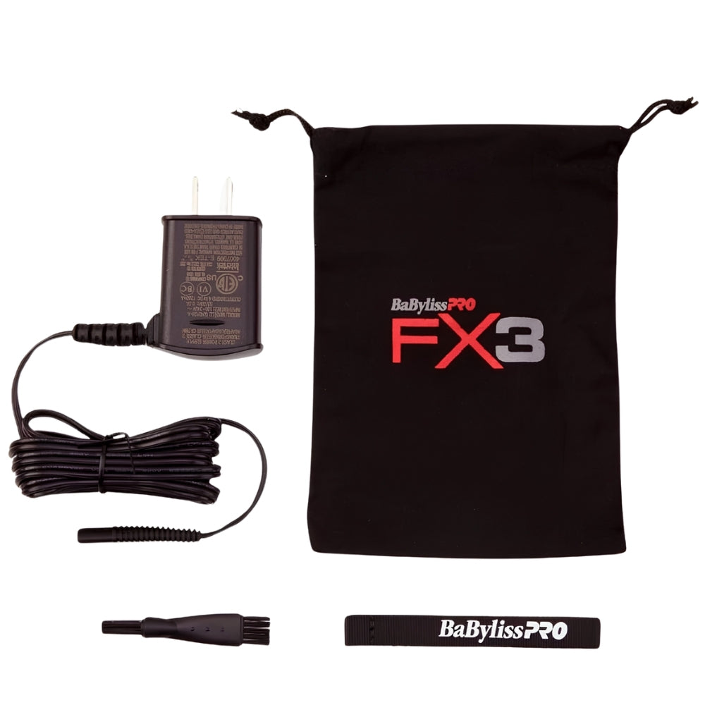 BaByliss PRO - Rasoir sans fil à double lames haute vitesse "FXX3SB" avec moteur Ferrari de 3e génération - Noir
