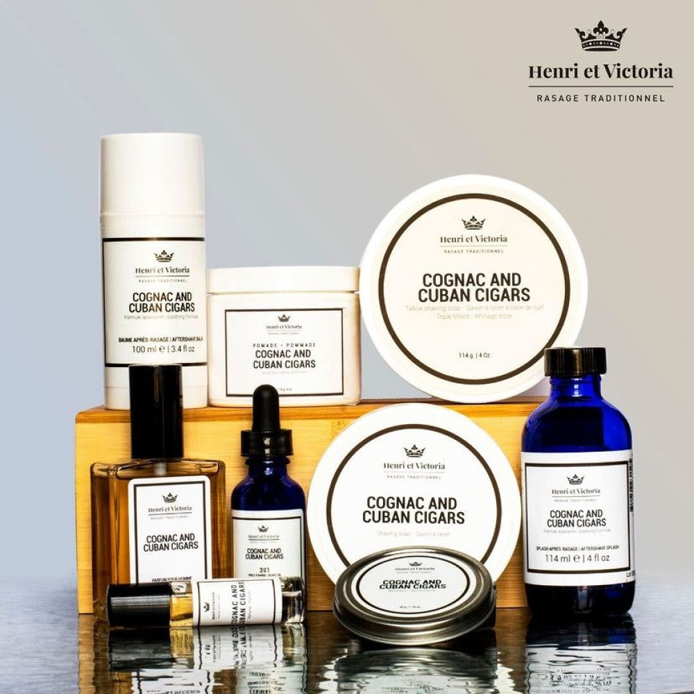 Cire à moustache "Cognac and Cuban Cigars" - Tenue moyenne (14g/0.5oz)