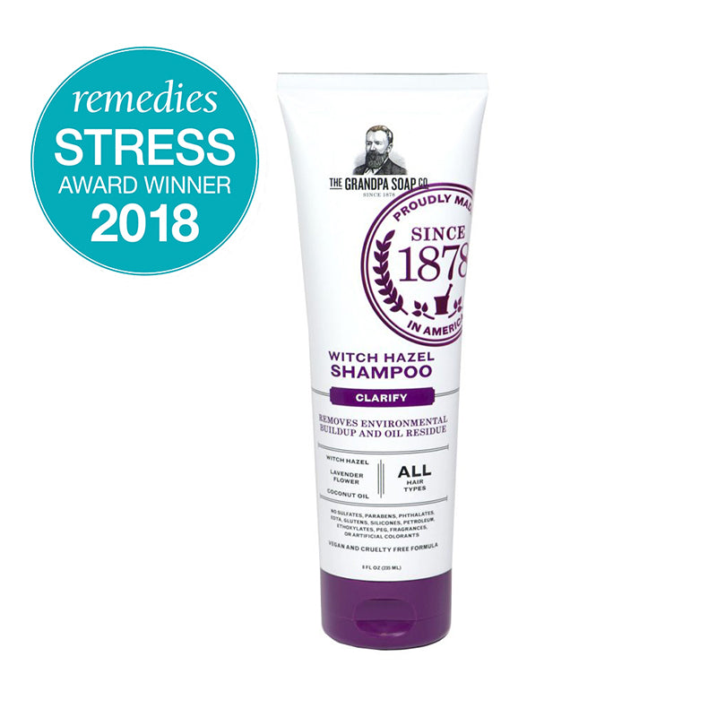 Shampoing "Witch Hazel Clarify" Élimine l'accumulation environnementale et les résidus d'huile - Pour tous les types de cheveux (235ml/8.0oz)
