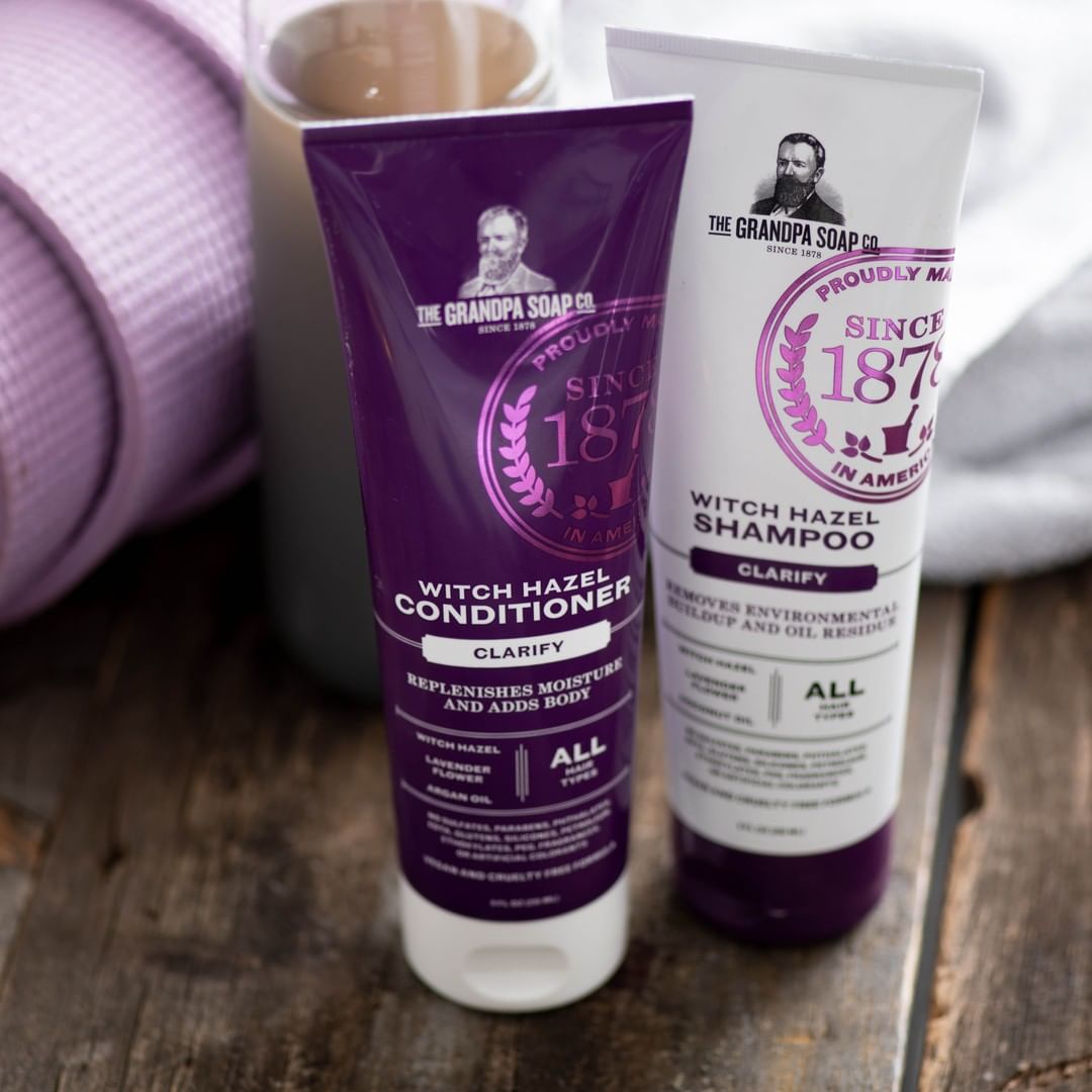 Shampoing "Witch Hazel Clarify" Élimine l'accumulation environnementale et les résidus d'huile - Pour tous les types de cheveux (235ml/8.0oz)