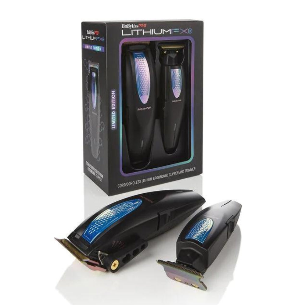 Duo de Tondeuse LithiumFX+ Édition Limité avec ou sans fil avec pile lithium-ion "Clipper FX673N" et "Trimmer FX773N" - Iridescent