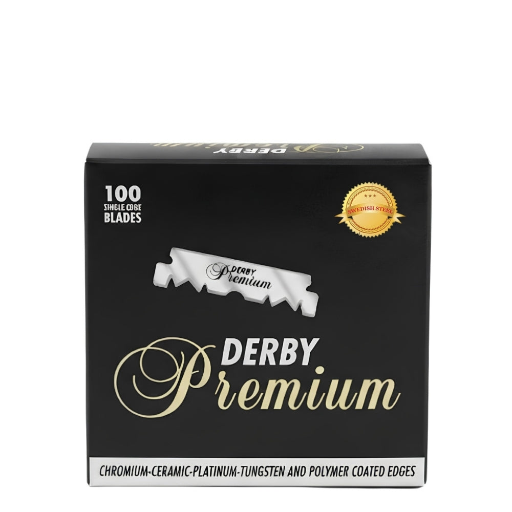Derby Premium Single Edge Blades for Barber Razors (100 Blades)