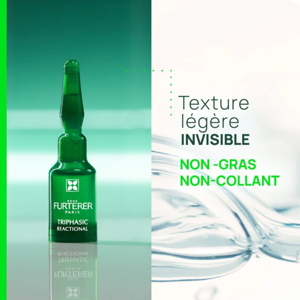 Cure antichute réactionnelle "Triphasic Reational" ampoules + shampoing et baume démêlant (12x5.0ml/0.16oz, 50ml/1.69oz, 30ml/1.0oz)