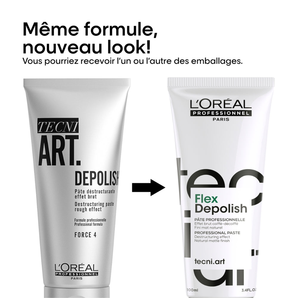 Pâte déstructurante effet brut "Tecni.Art Depolish" - Tenue ferme (100ml/3.38oz)