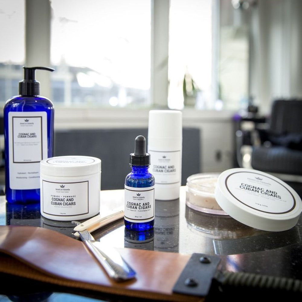 Cire à moustache "Cognac and Cuban Cigars" - Tenue moyenne (14g/0.5oz)