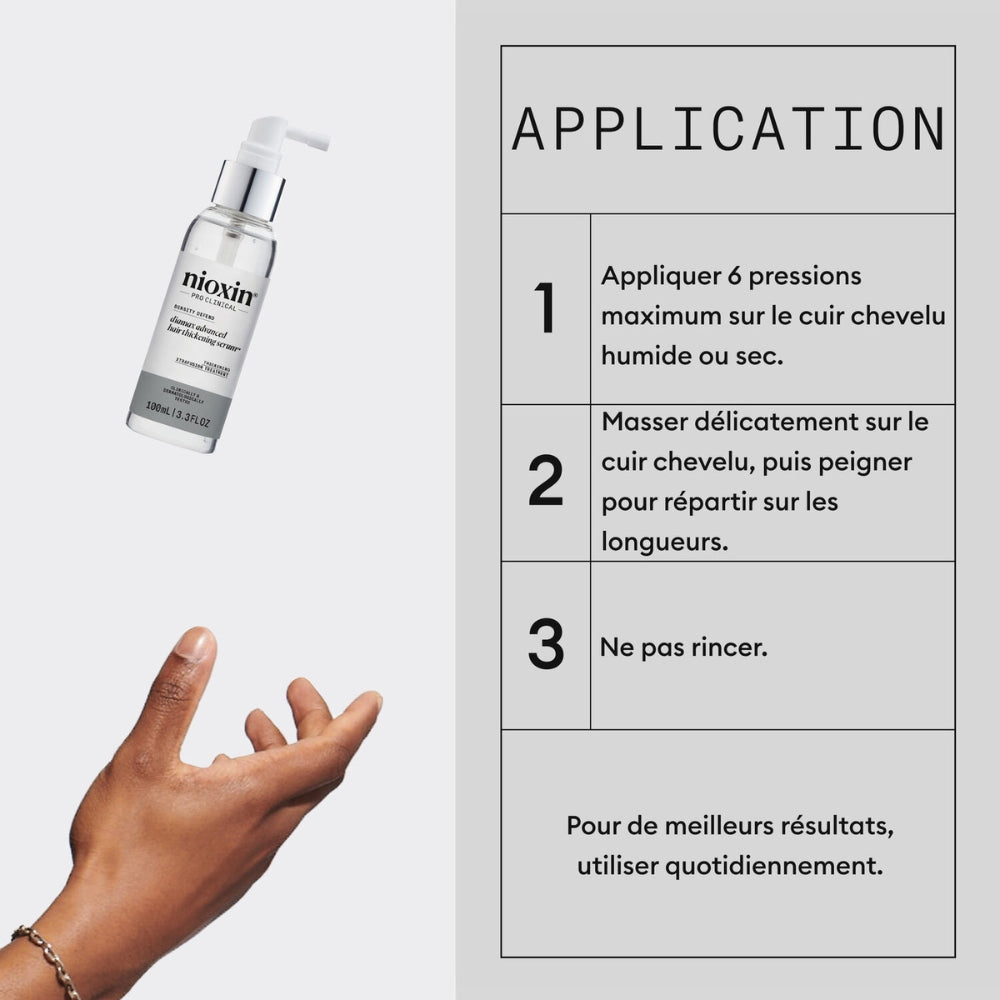 Sérum épaississant "Diamax Advanced Hair Thickening Serum" - Augmente le diamètre et l'épaisseur des cheveux (100ml/3.38oz)