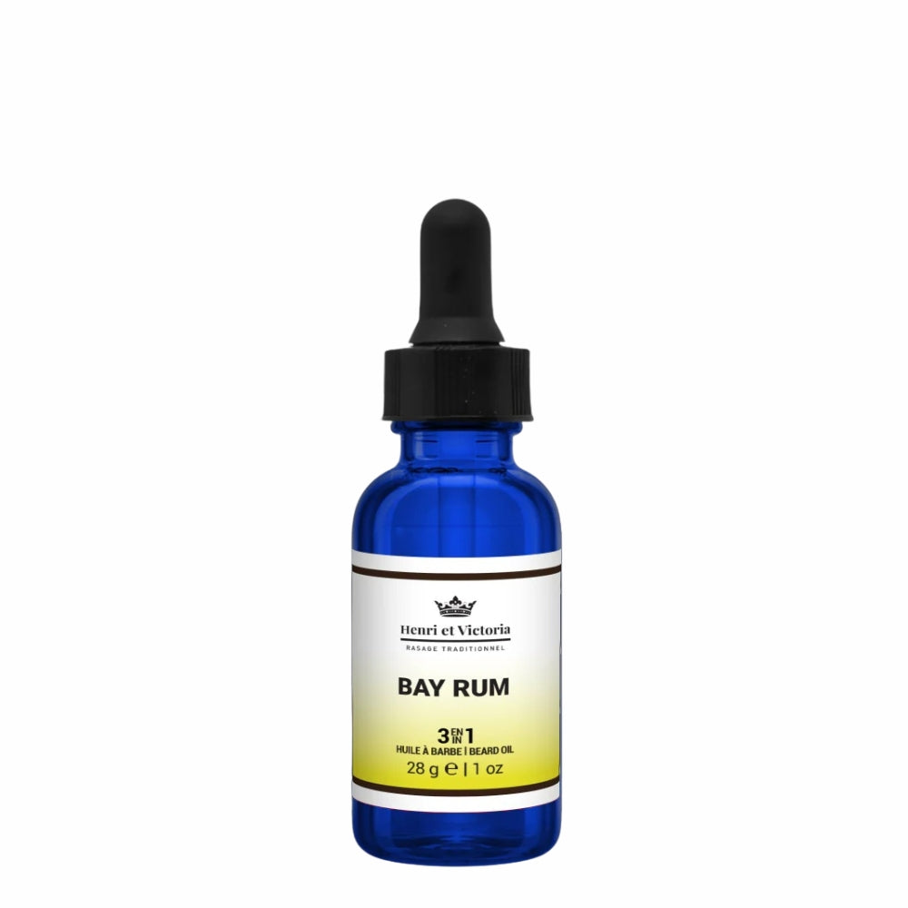 Huile à barbe 3 en 1 "Bay Rum" (28g/1.0oz)