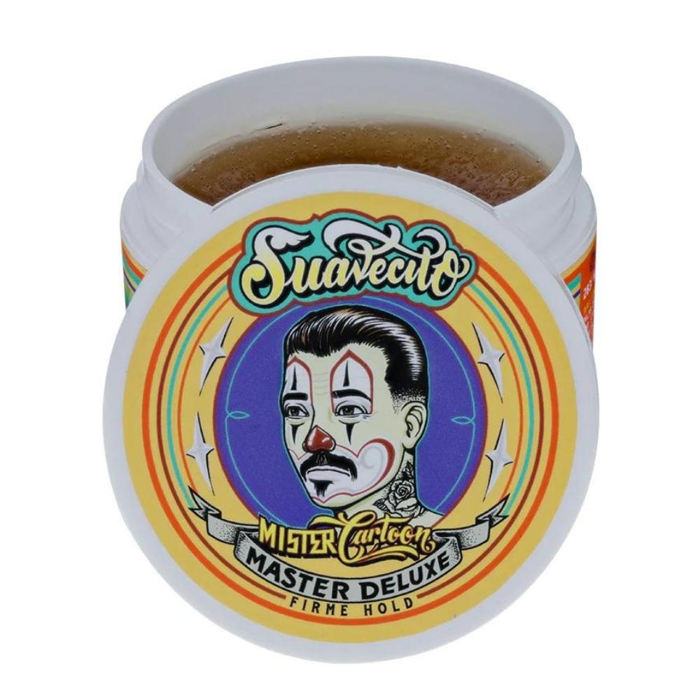 Suavecito X Mister Cartoon - Pommade "Firme Strong Hold" Édition "Master Deluxe Scent" - Tenue extra forte brillance moyenne (118.3ml/4.0oz)