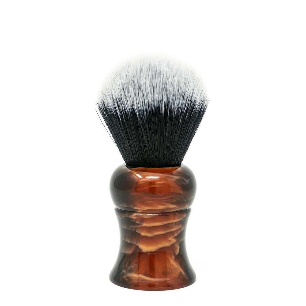 Yaqi Mixed Red Handle Tuxedo Shaving Brush - Large (28mm/1.10")
