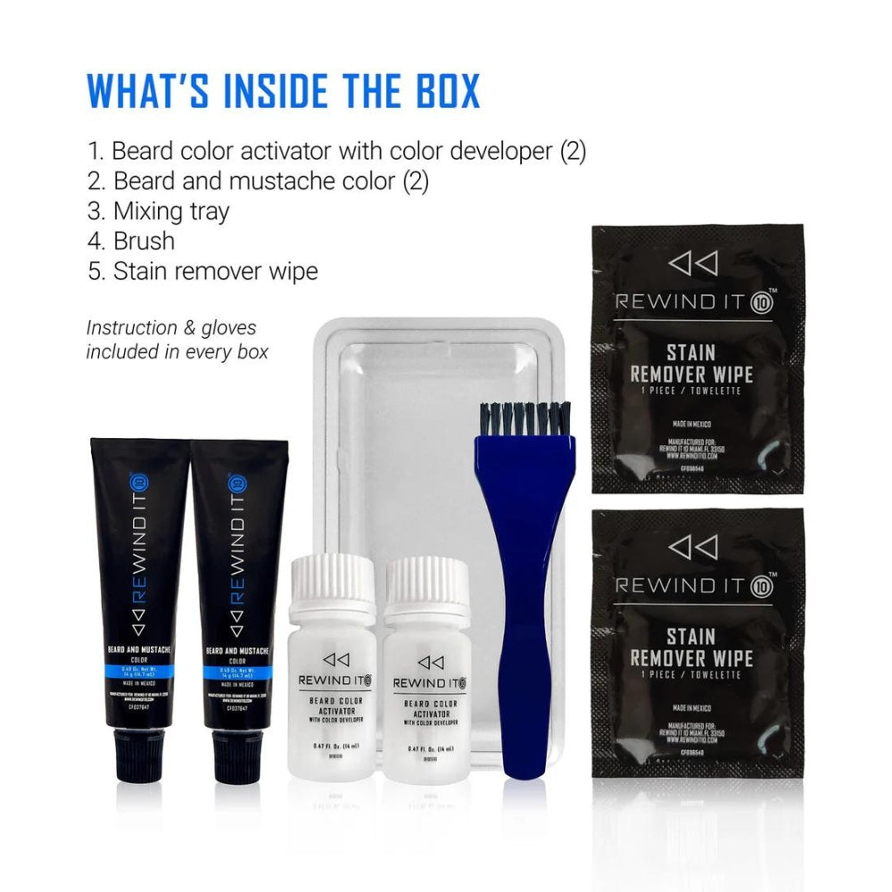 Coloration solutions couleurs pour barbe et moustache - Noir