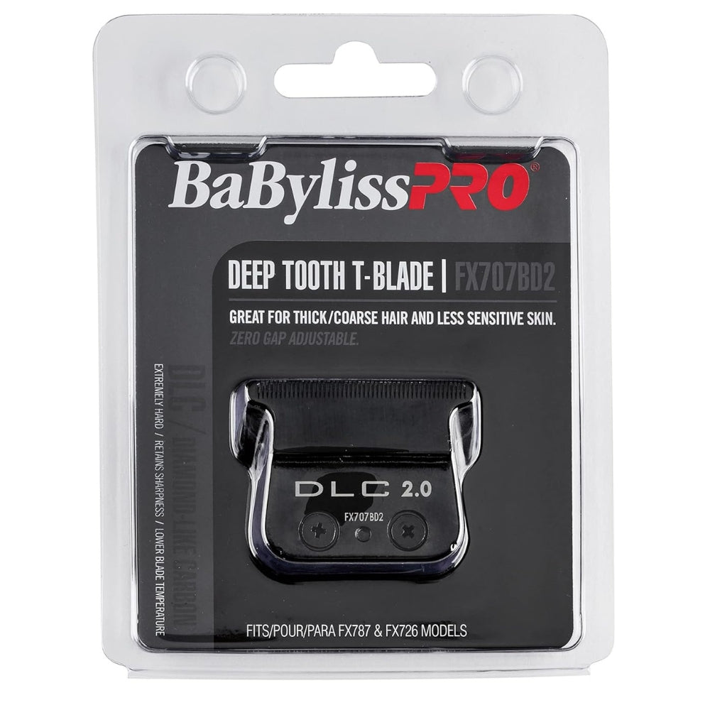 Replacement Blade for FX787 Trimmer, FX707BD2 DLC Deep Tooth T-Blade - Black