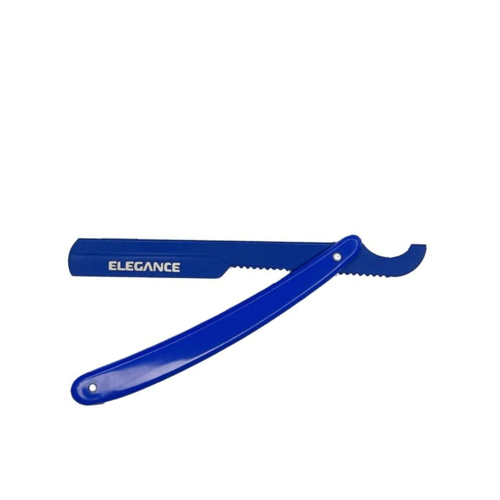 Elegance By Sadapack - Rasoir de barbier à glissière Turque "Shavette" - Bleu