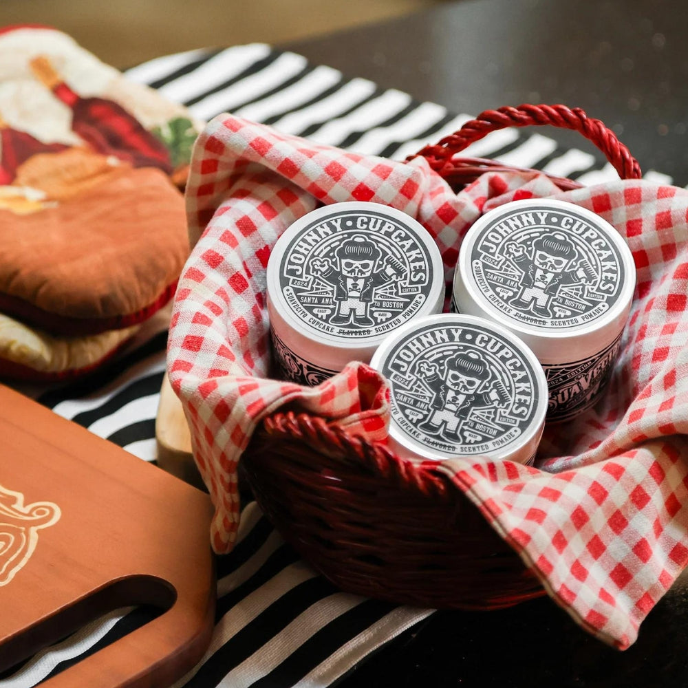 Suavecito X Johnny Cupcakes - Original Hold Pomade Vanilla Cupcake Scent Edition - Medium Hold and Shine (113ml/4.0oz)