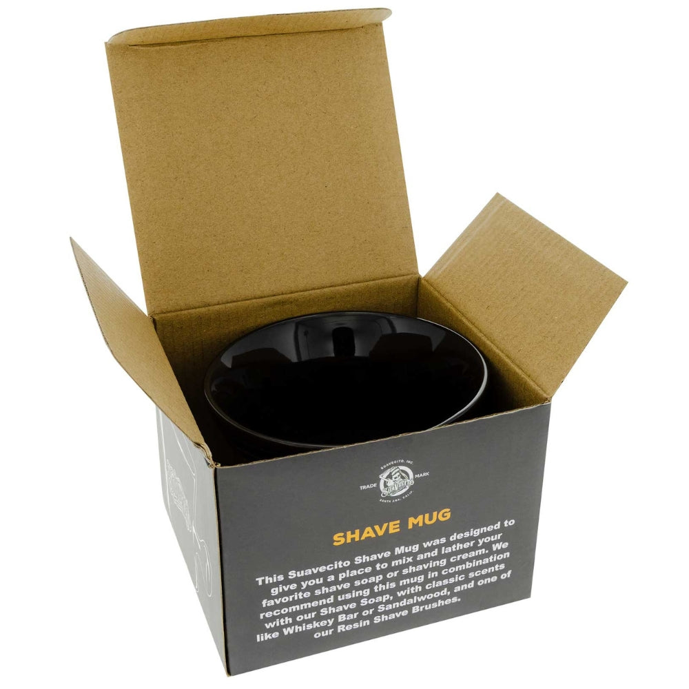 Tasse de rasage, bol de céramique classique - Noir