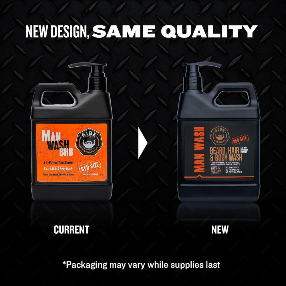 Man Wash BHB Beard, Hair & Body Wash