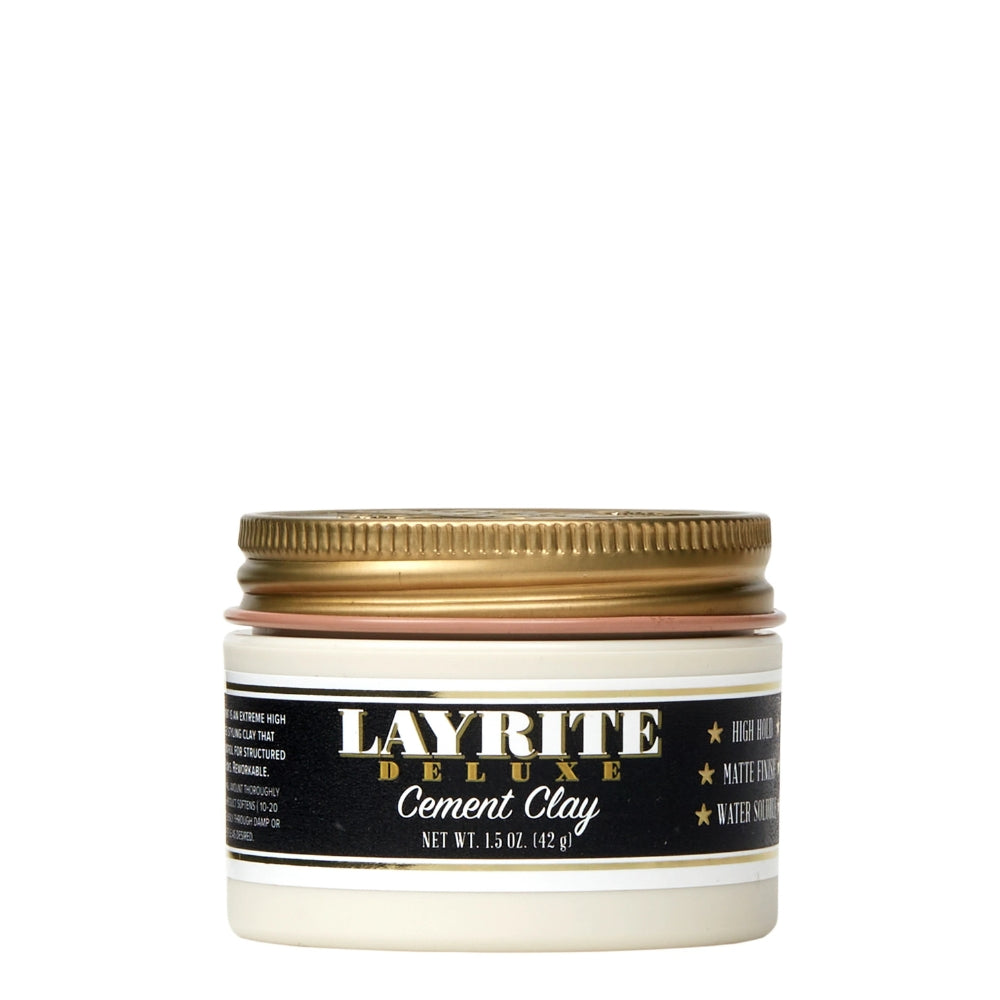 Layrite Deluxe - Pâte d'argile "Cement Clay" - Tenu forte, fini mat