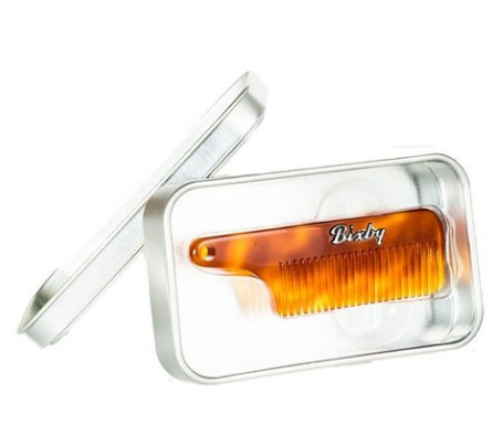 Peigne à moustache 1,0mm d'espacement (72mm/2.83") - Ambre