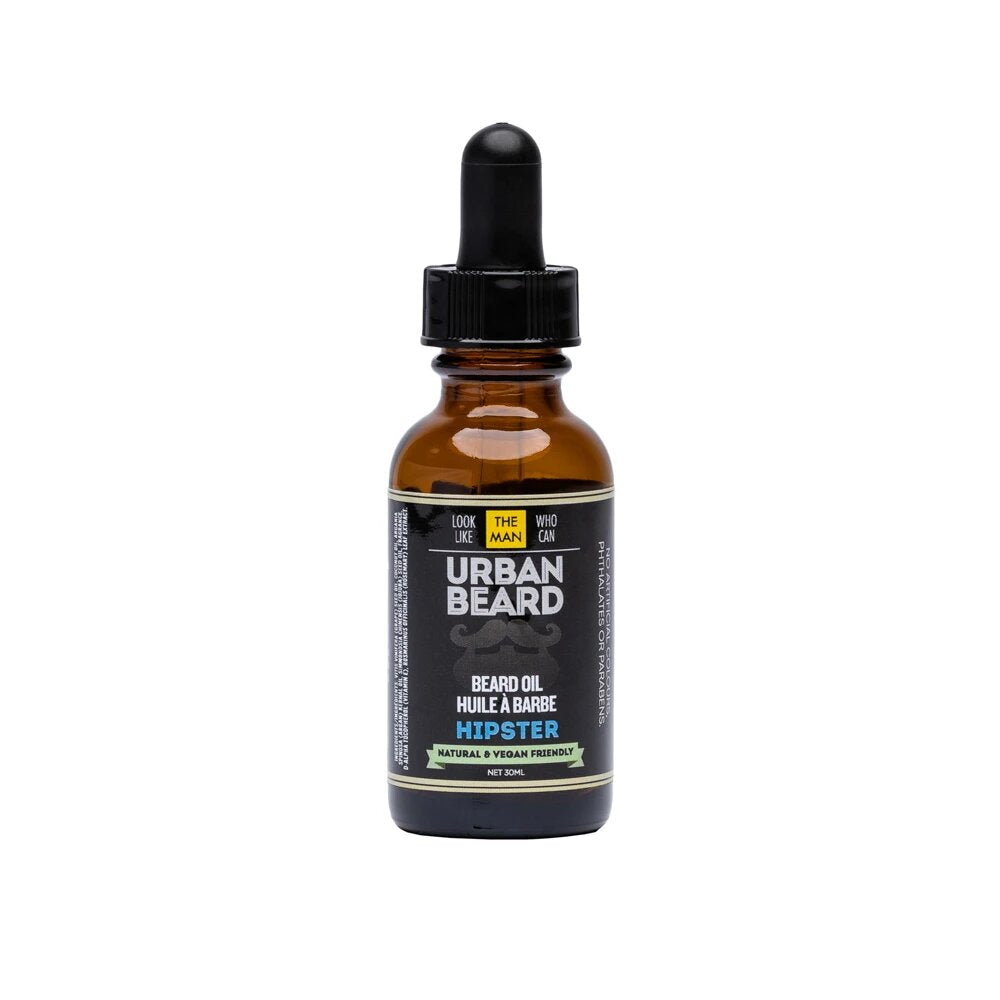 Huile à barbe "Hipster" biologique et végétalien (30ml/1.0oz)
