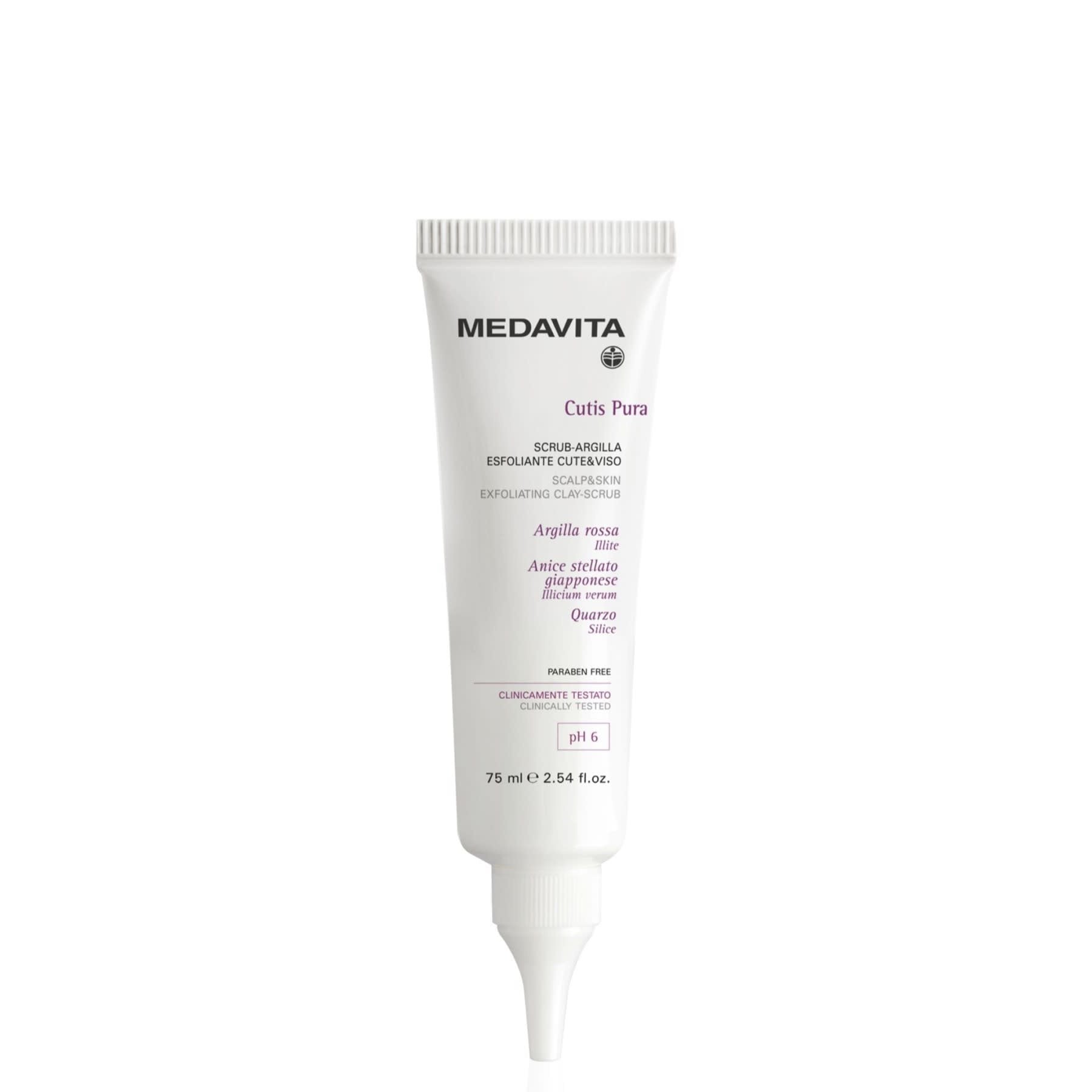 Gommage exfoliant à l'argile "Cutis Pura" - Pour cuir chevelu et visage (75ml/2.54oz)